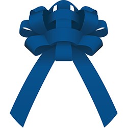 Blue 30" Shiny Vinyl Car Bow