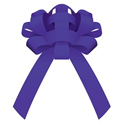 Purple 30" Shiny Vinyl Car Bow