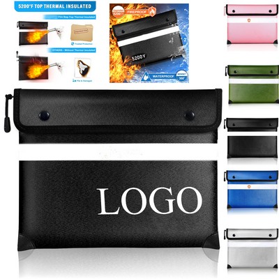 Fireproof Document Bag w/Snaps