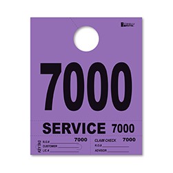 7000-7999 Heavy Brite™ Purple Premium Service Dispatch Number Tag
