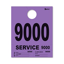 9000-9999 Heavy Brite™ Purple Premium Service Dispatch Number Tag