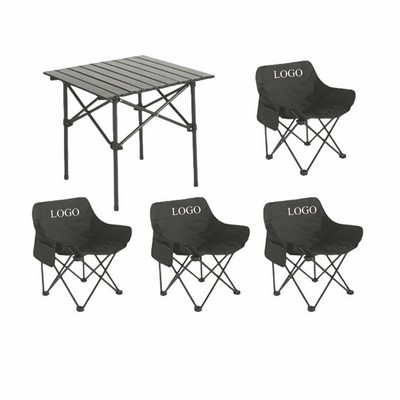 Portable Foldable Oxford Cloth Camping Chair Table Set