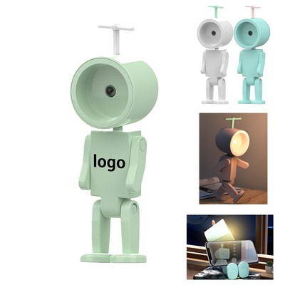 Space Magnetic Mini Night Light with Phone Holder (Poseable, Warm Glow)