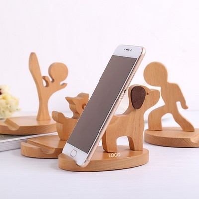 Beech Wood Pony Phone Stand Innovative Horse-Shaped Mobile Holder Handcrafted Wooden
