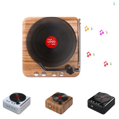 Retro Turntable Style Speaker