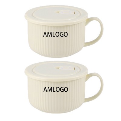 Microwave and Oven Safe Soup Bowl with Easy-Grip Handles