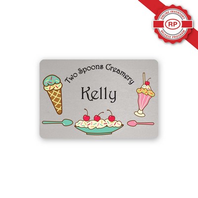 USA Made Eco-Friendly Sublimated Aluminum Badges (2.00" x 3.00" Inches) - Logo Only