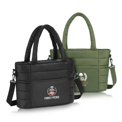 Modern Quilted Puffer Insulated Tote