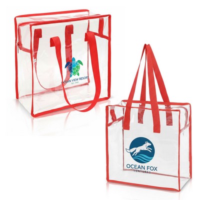 Stadium Compliant Zippered Tote Bag
