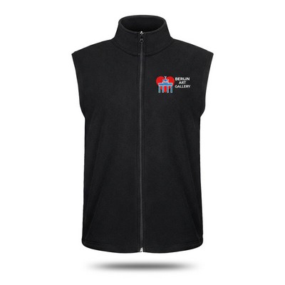 Men's Basic Polar Fleece Vest With Zipper