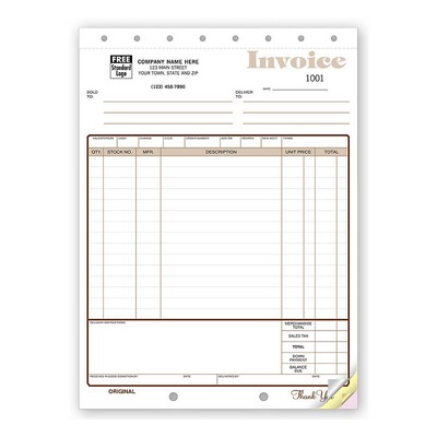 Invoices Forms - Furniture and Appliances (3 Part)