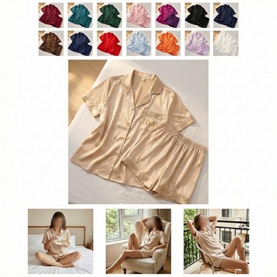 Womens Silk Satin Pajama