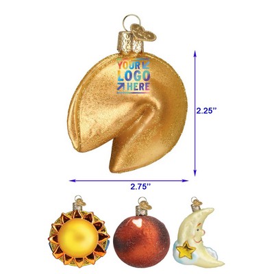 Fortune Cookie Glass Blown Ornament