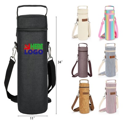 Portable Insulated And Padded Single Wine Cooler Bag