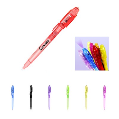 UV Light Invisible Ink Pen