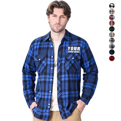 Men's Vintage Flannel Plaid Long Sleeve Shirt(S-2XL)
