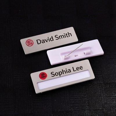 Stainless Steel Name Badge