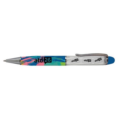 Superior Metal Twist Pen with UV printing and Acrylic Printed Floaters
