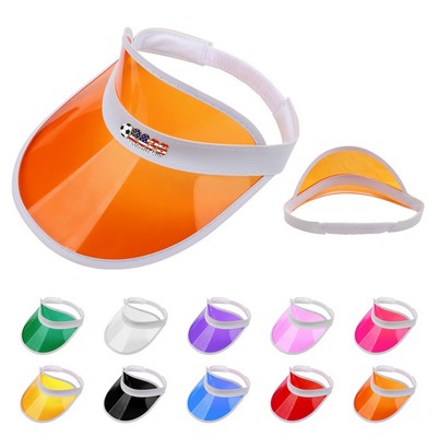Transparent PVC Sun Visor Hat W/ Printed World Cup Theme