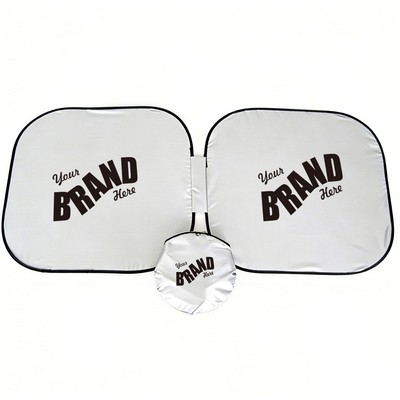 Fold-able Dual Panel Car Sun Shade