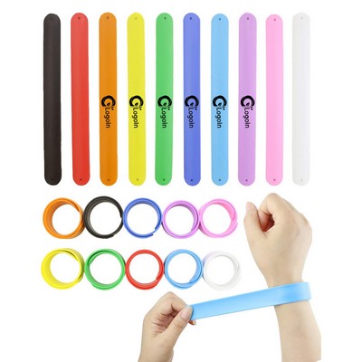 Rainbow Silicone Slap Bracelet Soft and Safe for Party Favors
