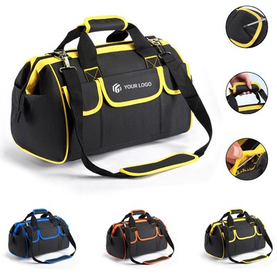 Multi-pockets portable electrician carpentry tool tote bag