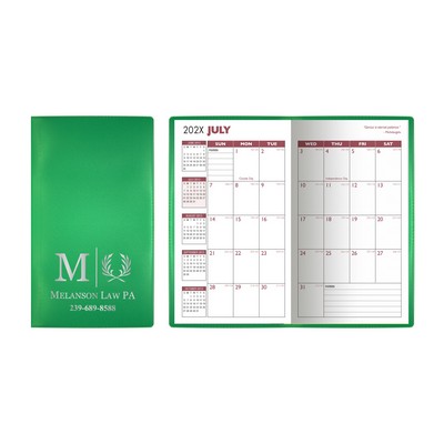 Translucent Vinyl Monthly Pocket Planner