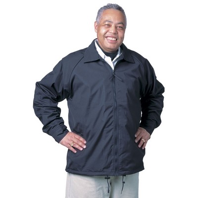 Poplin Windbreaker w/Zipper Front & Button Cuffs - Imported