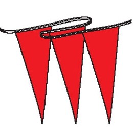 110' Style Setter Triangle Panels Poly Pennant String