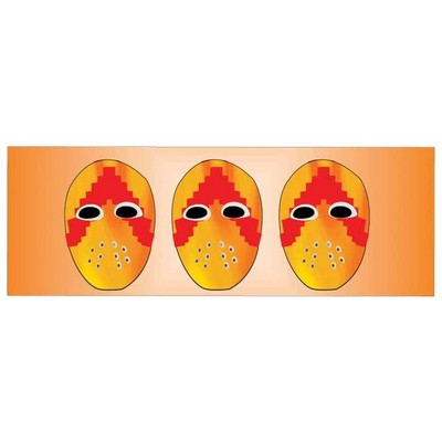 Hockey Mask Panoramic Metal Photo Magnet (1 5/8"x4 5/8")