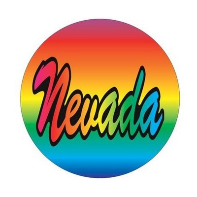Nevada Round Metal Photo Magnet (2 1/2" Diameter)