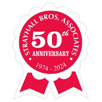 Occasion Roll Label | Seal w/Ribbons | 1 5/16" x 1 9/16" | White Gloss Paper