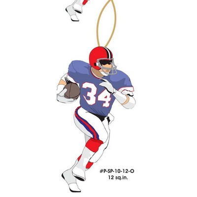 Football Player Promotional Ornament w/ Black Back (12 Square Inch)