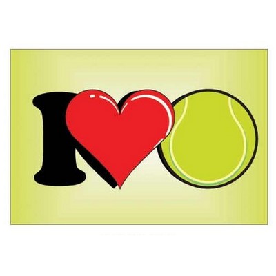 I Love Tennis Metal Rectangle Photo Magnet (2"x3")