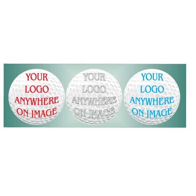 Golf Ball Panoramic Metal Photo Magnet (1 5/8"x4 5/8")