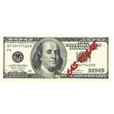Las Vegas $100 Bill Maxi Magnet (10 Square Inch)