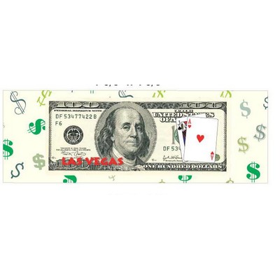 Las Vegas Blackjack $100 Panoramic Metal Photo Magnet (1 5/8"x4 5/8")