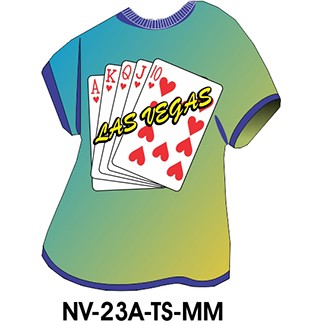 Hearts Royal Flush T-Shirt Mighty Mini Magnet