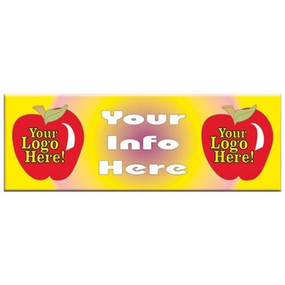 Apple w/ Logo Panoramic Badge w/ Bar Pin (1.625"x4.625")