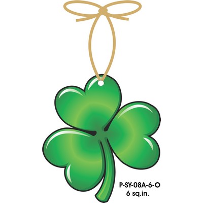 Shamrock Promotional Ornament w/ Black Back (6 Square Inch)