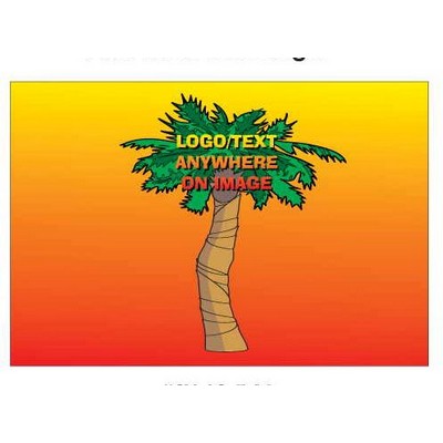 Palm Tree Rectangle Metal Photo Magnet (2"x3")