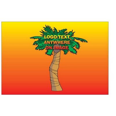 Palm Tree Rectangle Badge w/ Bar Pin (2"x3")
