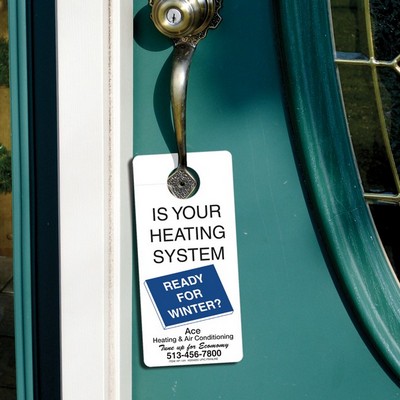 Rectangle 10 Mil Plastic Door Hanger w/ Slit Side (Spot Color)