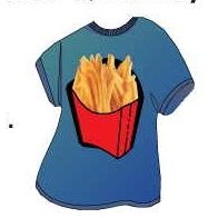 French Fries T-Shirt Lapel Pin