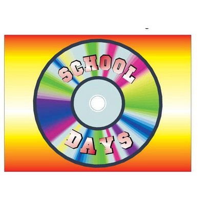 School Days Disc Rectangle Badge w/ Bar Pin (2 1/2"x3 1/2")