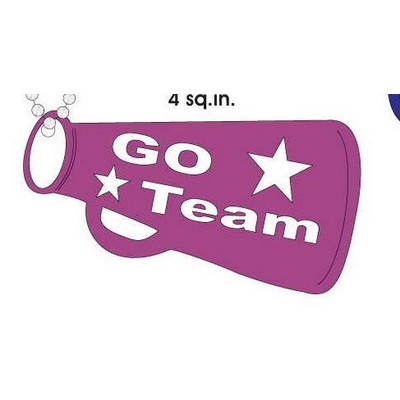 Megaphone Promotional Key Chain w/ Black Back (4 Square Inch)
