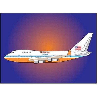 Jet Rectangle Metal Photo Magnet (2"x3")