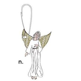 Angel Zipper Pull