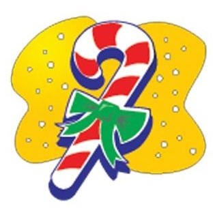 Candy Cane Zipper Pull