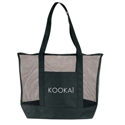 Zippered Mesh Tote Bag